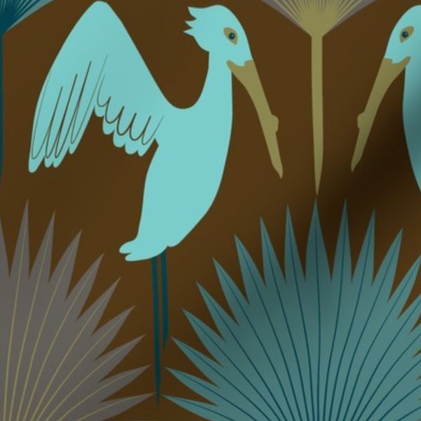 Palm Springs Pelicans - teal - large