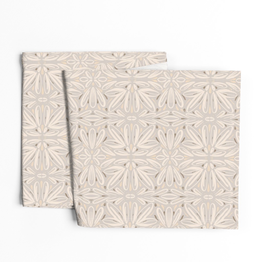 Gently folded Table Runner laying on a white background showing parts of the unprinted backing
