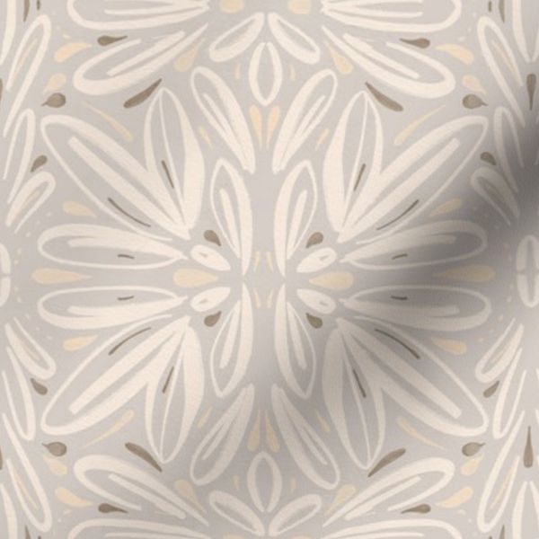 Abstract Symmetrical Floral- Sherwin Williams Agreeable Gray