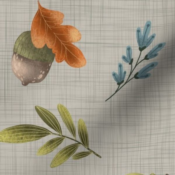 Seamless Pattern Golden Grove Delights