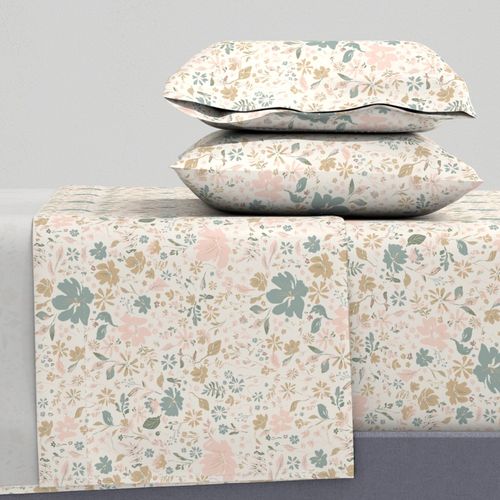 Cascading Pastel Flowers in 12 Inch Repeat for Essence