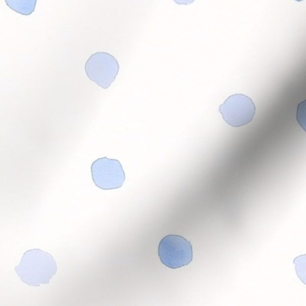 watercolor polka dots - light blue and white - baby boy nursery