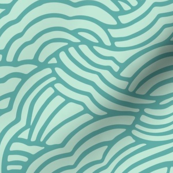 Soaring Skies Teal On Light Blue Large Scale