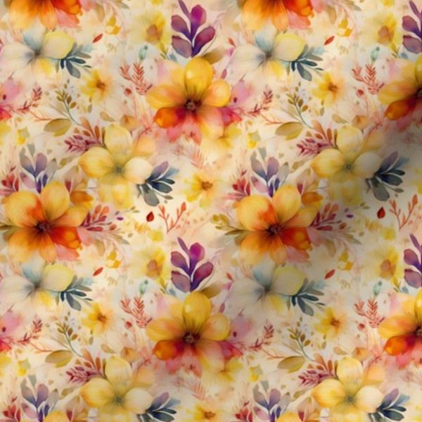 Dusty Petals-purple peach yellow ivory blue- flowers are 1.5" wide