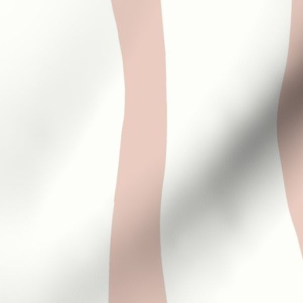 Soft Coral Wave Lines on off-White - Professional Interior - Vertical - L