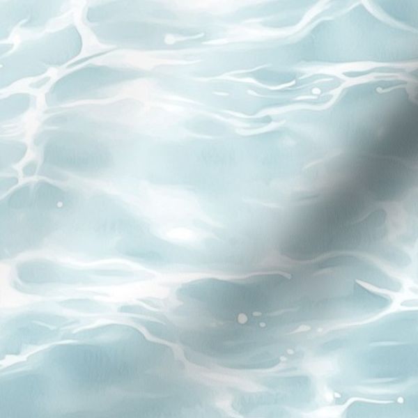 Green lake Blue Sea Ocean Abstract Coastal Painterly Nautical Wallpaper