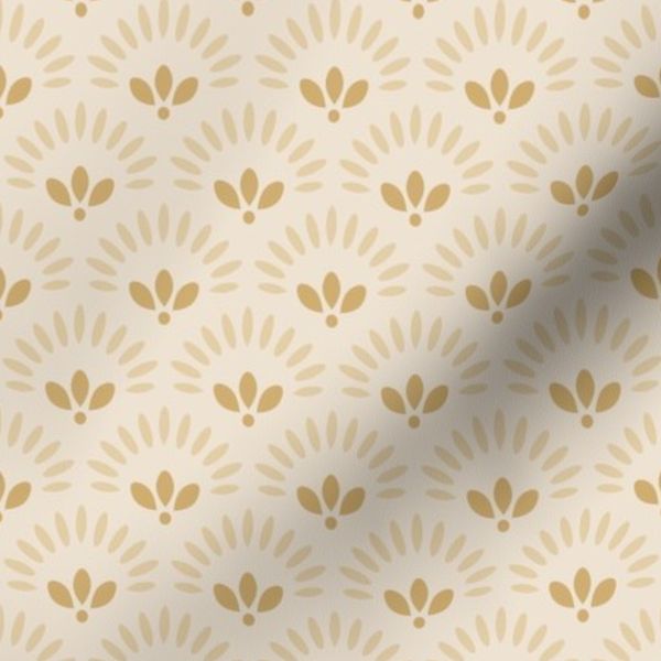 S English country timeless floral in sandy golden yellow and bone white
