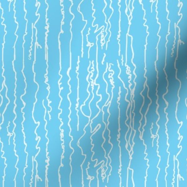 Abstract Squiggle Stripe Pattern-'Elegance Purity' - Sky Blue