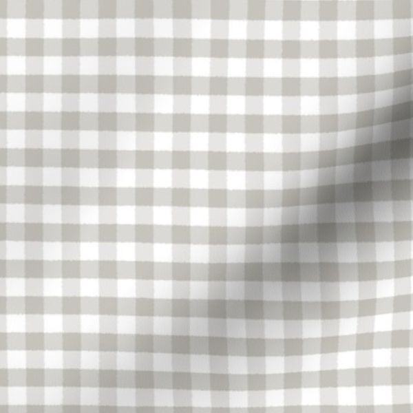 Cool Greige Subtle Neutral Gingham Check Plaid Pattern