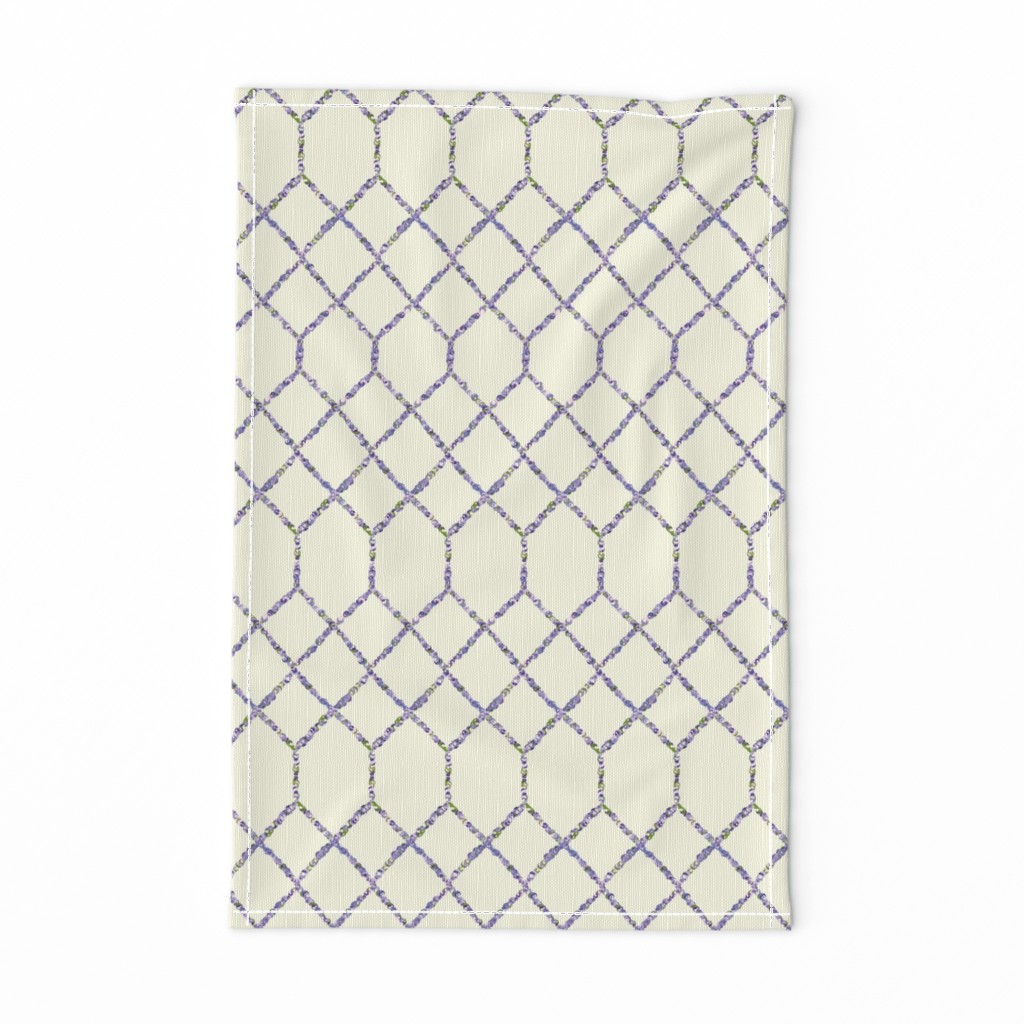 Top down of a Tea Towel laying out flat on a white background