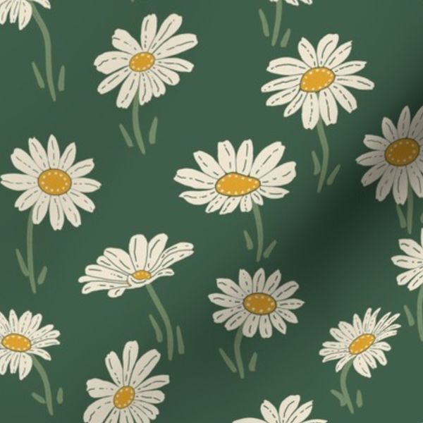 Daisies on Green back