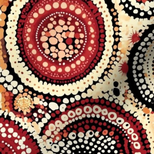 Earthy Tribal Dot Circles