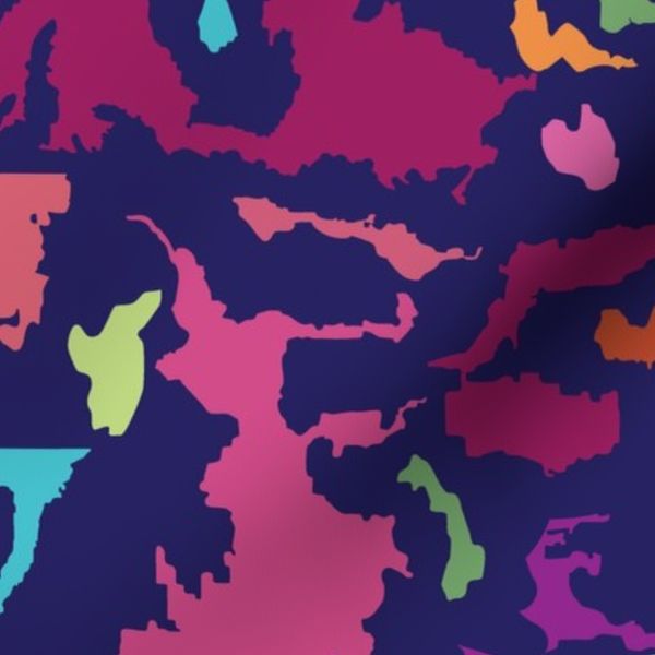 A MADRAS SKY. DEEP PURPLE-PINK-GRAPE-TEAL-BLUE-GREEN-LIME-YELLOW-ORANGERED