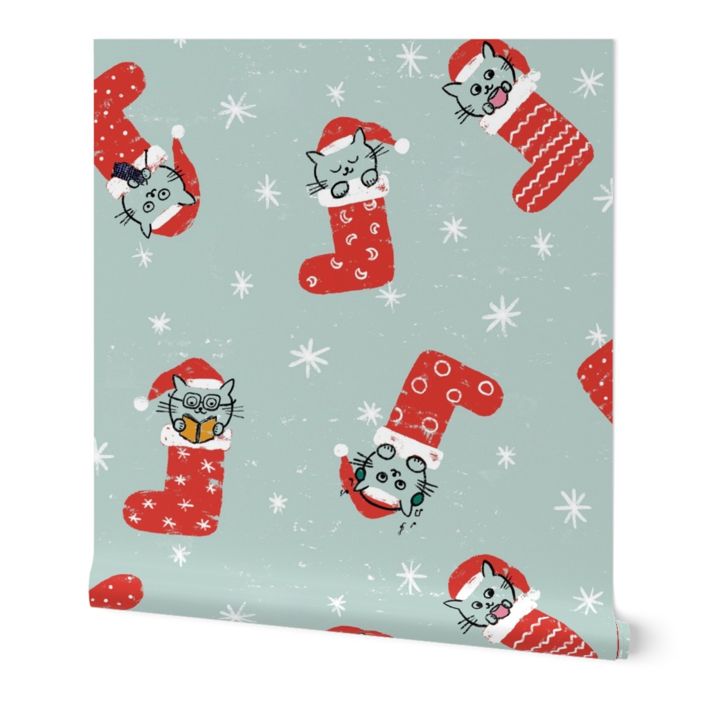 Roll of Peel and Stick wallpaper on white