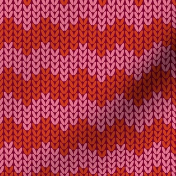 Autumn Chevron Knitscape - Carissima Pink (M)