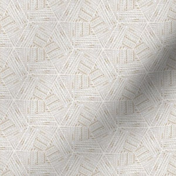 Beige Hexagon Geometric / Organic Minimalist Pattern / S