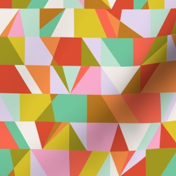 Mid-Century Colorful Geo Pop in Citrus by Heavens to Betsy