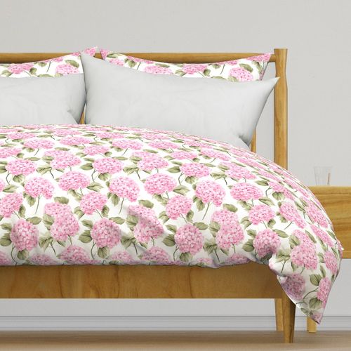 Soft Pink Hydrangea Floral Pattern