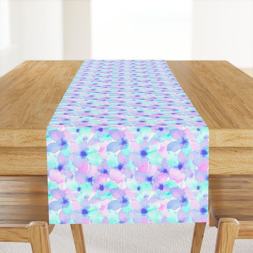 Pastel Rainbow Sakura Petals Watercolor Dream - Small Scale