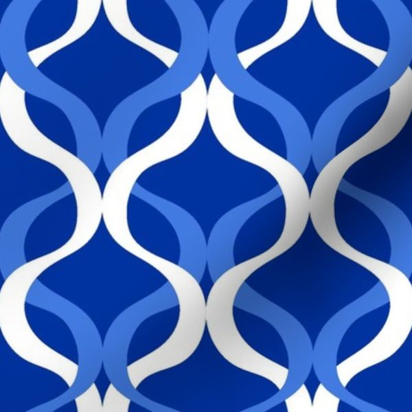 Blue And White Wave