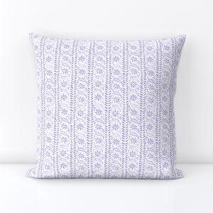 Small - Boho Floral Block Print Style in Lilac - Light Purple