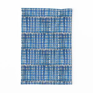 OA 0003 A - Small - Retro Grid Blues / Playful Midcentury Mod