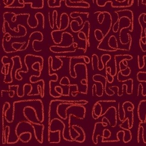 Rusty Red Abstract Geometric Pattern by simplesoulfulart Rusty Red Abstract Geometric Pattern