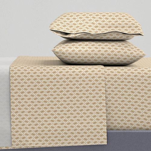 Cross hatch diamonds and dots (M) - abstract geometric - textured - browns
