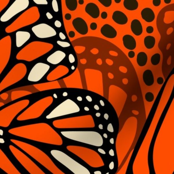 (XL)Monarch Butterfly Wings-Scarlett Red