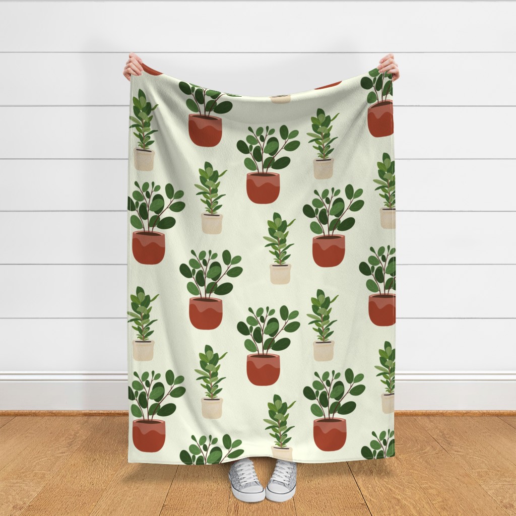 Throw blanket held up in front of a white shiplap wall