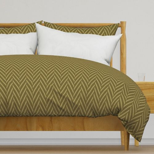 Warm olive green tweed faux textured pattern