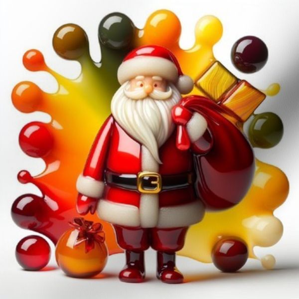 Design 4 Molten Glass Santa