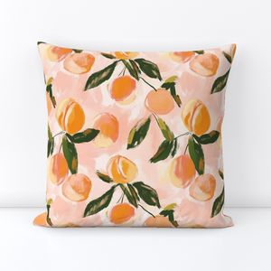 Peachy Keen Dreams No 8 - Peaches Pink Blush Tree Paint Texture