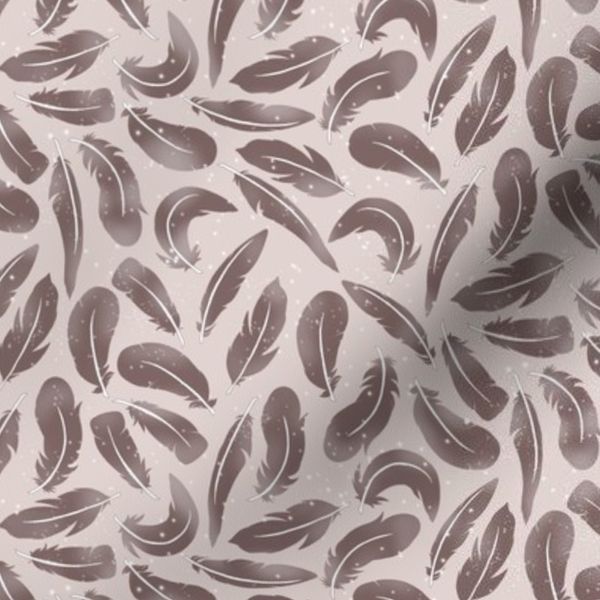 Small Etherial Boho Feathers Cocoa