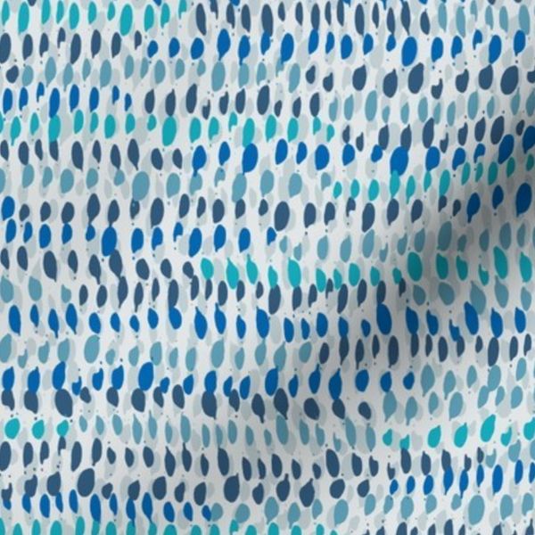 BC 0849 A24 - Monochromatic Blue Green Abstract Dots - Contemporary Texture