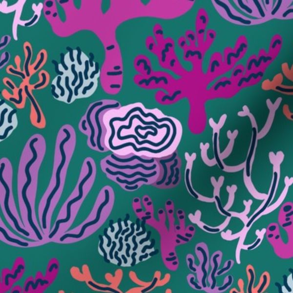 Tropical Ocean Corals - Magenta
