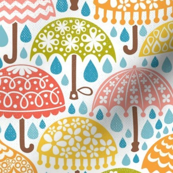 M - Rainbow Vintage Brollies