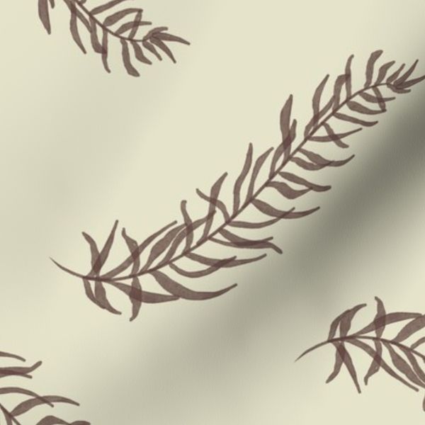 Gardenia & Cinnamon Slate minimalist leaf - 2025 trending colors (Small)