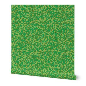Overlapping Circles - Medium - Green - Shadow and Outline