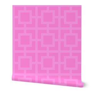 Mid-Century Retro Geometric Squares - 60s Mod Vintage Geo - Fun Candy Pink