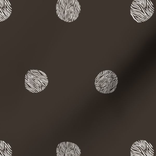 Zebra Polka Dot Hand Drawn Animal Spots Minmal Fashion 08 Mocha Cream