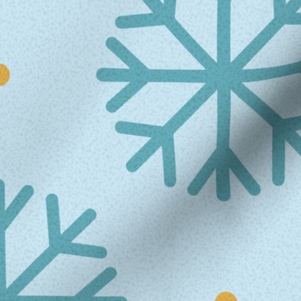 Christmas Blender - Snowflakes & Dots on Icy Blue ( Large )