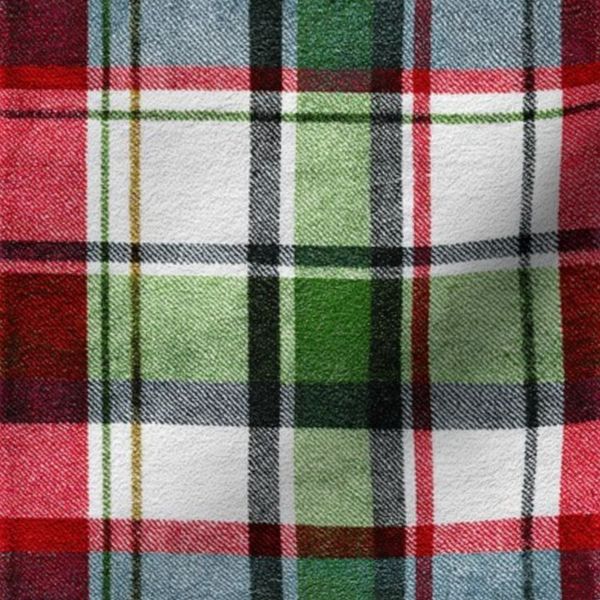 Large - Holiday Plaid / Christmas / Red Green Black White
