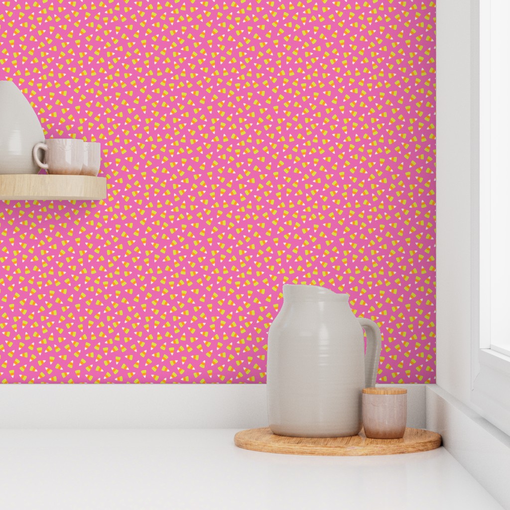 Corner of a kitchen counter with a window and shelf showing Peel and Stick wallpaper on the walls