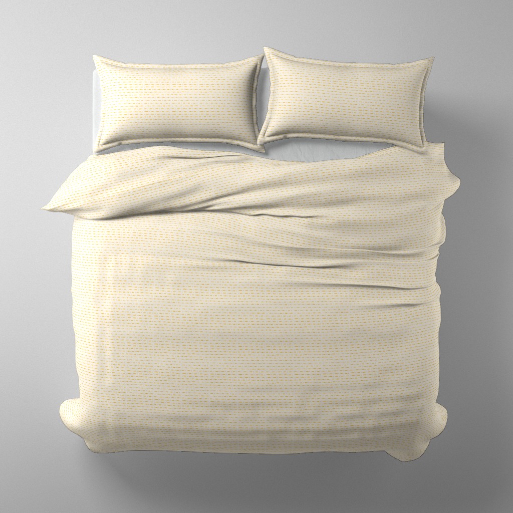 Top down bed with a duvet cover that fits a King or California King sized bed