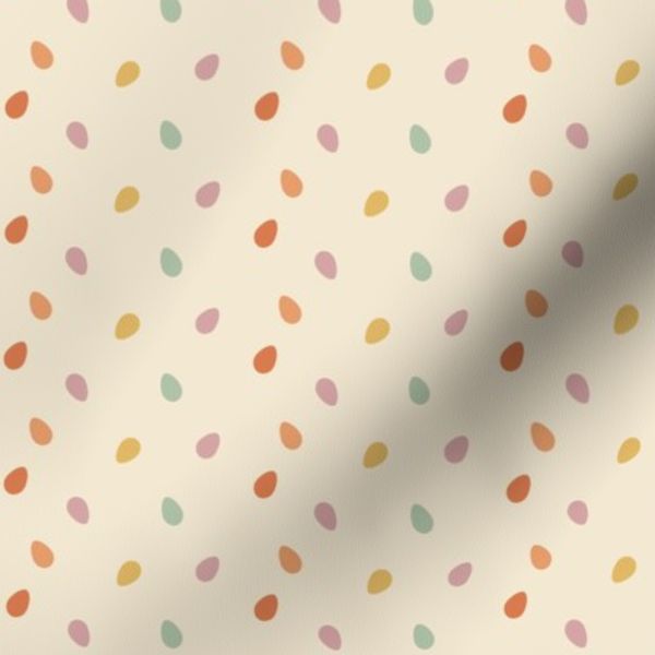 (tiny mini small scale) simple colorful abstract easter eggs beige