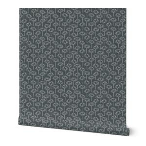 Rose Bud Outlines Small Scale Neutral On Anthracite
