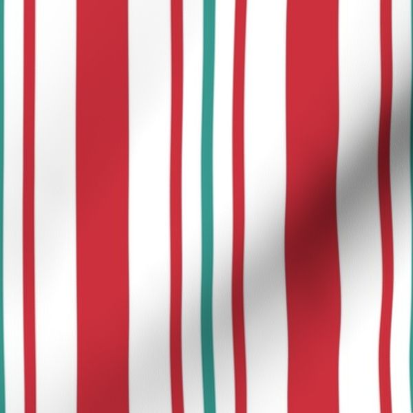Modern Christmas Minimalist Regency Stripes Pattern Large