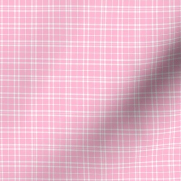 Mini Tartan Plaid In Cotton Candy Pink