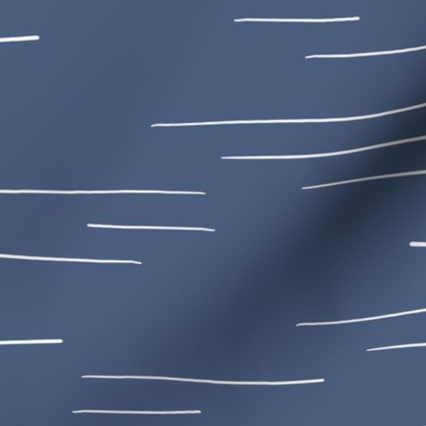 Simple hand drawn racing stripes blue
